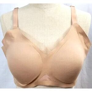 Honeylove Wireless Bra Nude Sand Full Coverage Smoothing Women’s L